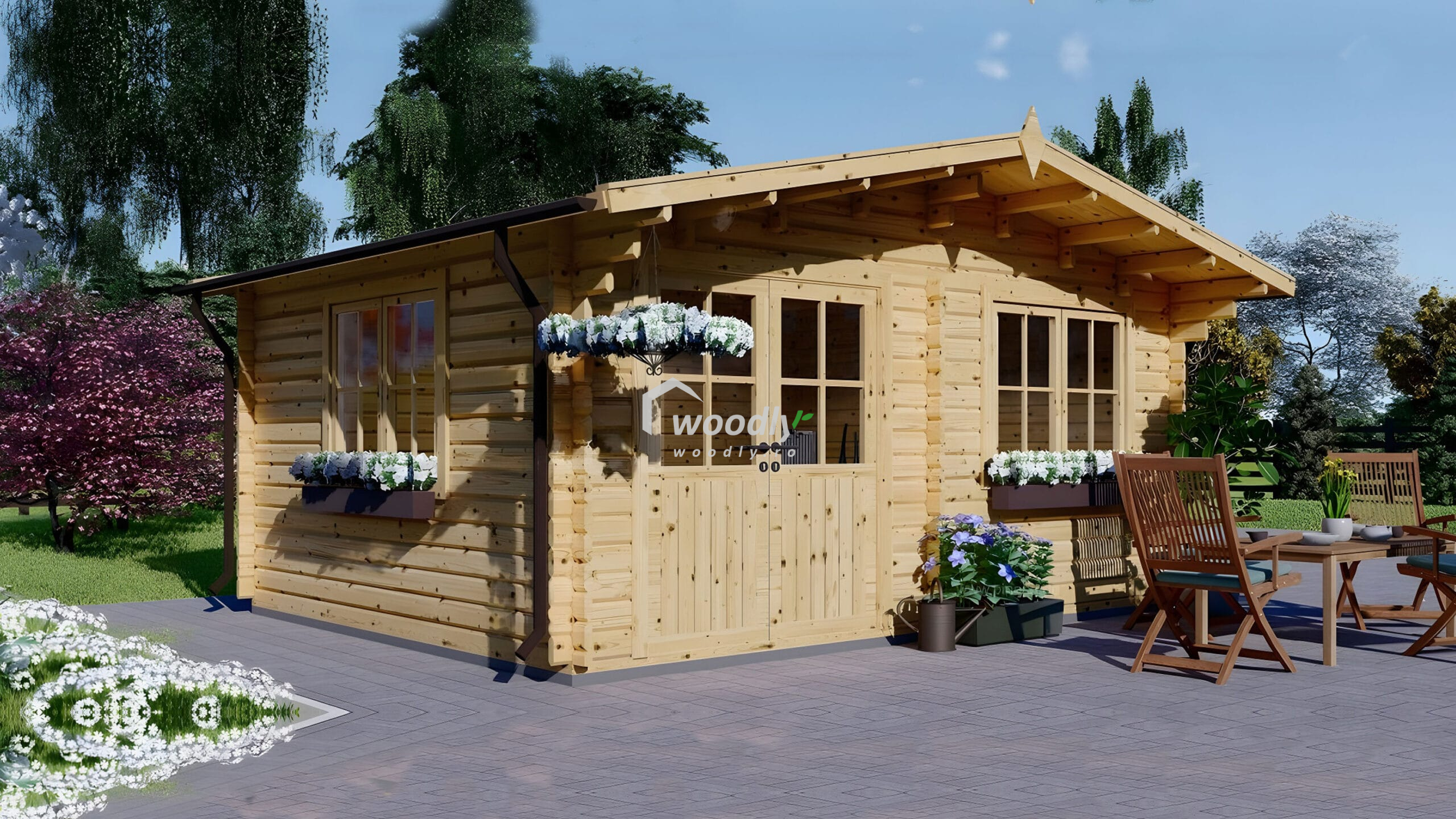 Cabană din lemn de pin nordic NATURA