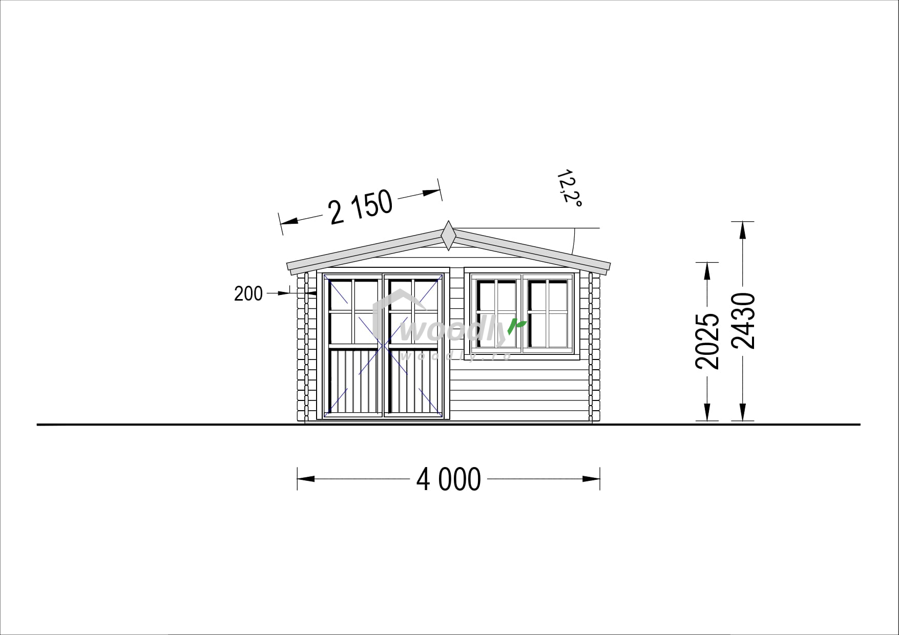Proiect Cabană din lemn de pin nordic NATURA