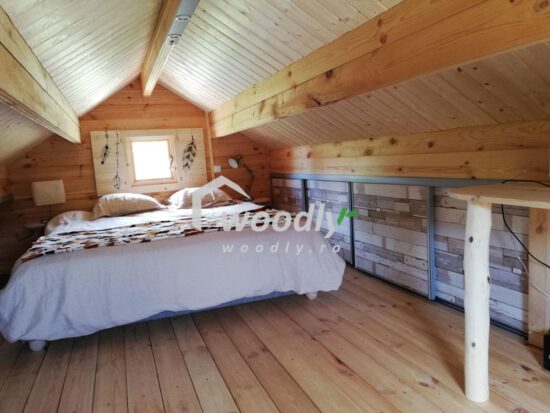 Casa lemn 75mp, perete dublu, izolata, 9 camere, AGNES