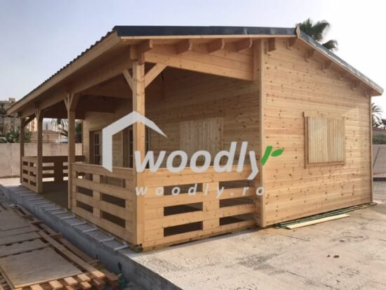 Casa lemn 32 mp, terasa 20 mp, 2 camere, AMELIA