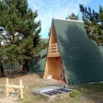 Casa lemn 37mp, terasa, mansarda, balcon, TIP A