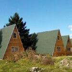 Casa lemn 37mp, terasa, mansarda, balcon, TIP A