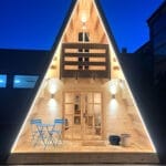 Casa lemn 37mp, terasa, mansarda, balcon, TIP A