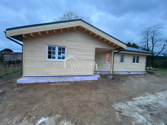 Casa lemn 68 mp, 6 camere, perete dublu, ADELE
