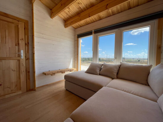Casa lemn 75mp, perete dublu, izolata, 9 camere, AGNES