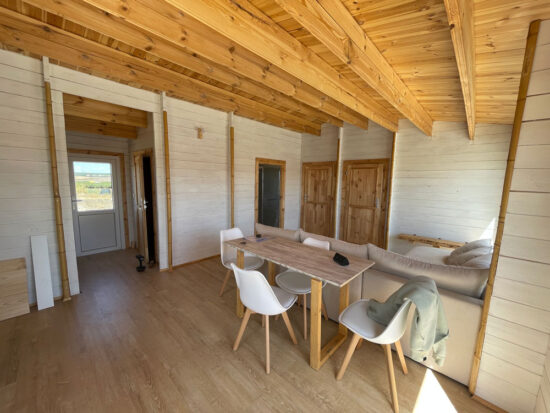 Casa lemn 75mp, perete dublu, izolata, 9 camere, AGNES
