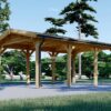 Carport, Pergola Auto din Lemn, simplu, inaltime personalizata, 18mp, 3x6 CLASSIC