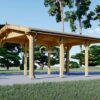 Carport, Pergola Auto din Lemn, simplu, inaltime personalizata, 18mp, 3x6 CLASSIC