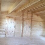 Foto client Casă din lemn izolată, 114mp, veranda, 8 camere, baie, perete dublu de 44mm + Izolație + 44mm, 6x19m BOSTON