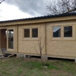 Foto client Căsuță de grădină din lemn, 20mp, 2 camere, perete unic de 44mm, 7x3m, ELEONORA