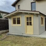 Foto client Căsuță de grădină din lemn 12 mp, izolată, vopsită și montată de Woodly în Ilfov  