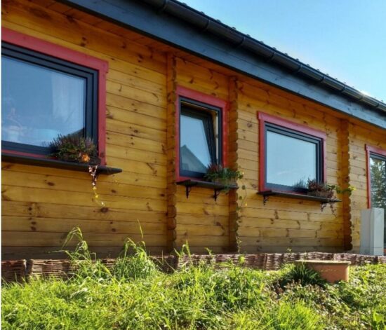 Foto client Casă din lemn izolată cu 2 dormitoare, living, 2 băi, 103mp, LIMOGES