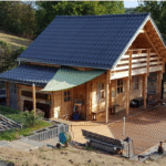 Casa din lemn izolată, 50mp, mansarda, terasa si magazie Livington