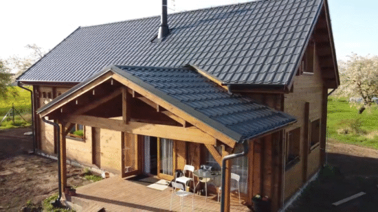 Imagini client Casa din lemn cu mansada 132mp si terasa acoperita 14 mp Vera