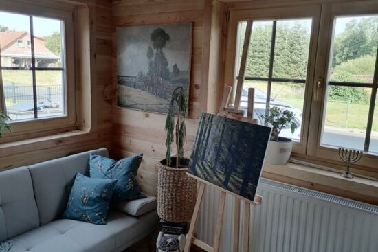 imagini client casa de lemn izolata cu terasa AURA