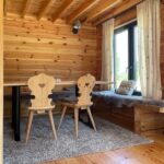 Casă din Lemn izolată cu mansarda 39 mp + terasa acoperite 13mp, 3 camere, baie, perete dublu de 44mm + Izolație + 20mm, 5x9m, AGATA