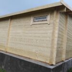 Cabană din lemn 35mp, 2 camere, baie, terasa, 6x6m, OLIVIA, montaj si vopsit de echipa Woodly in Cluj