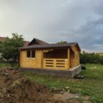 Cabană din lemn 35mp, 2 camere, baie, terasa, 6x6m, OLIVIA, montaj si vopsit de echipa Woodly in Cluj