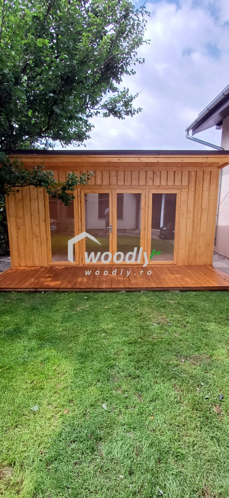 Birou de grădină din lemn izolat Evelin montat in Oradea