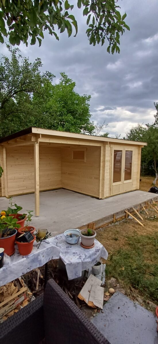 Casuta de Gradina din Lemn 14mp Larisa, montaj realizat de Woodly