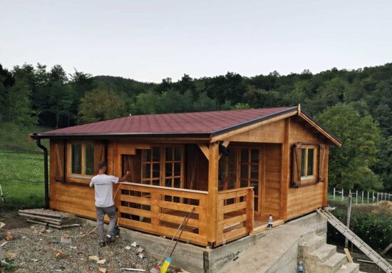 Alesd, Bihor, montaj casa din lemn OLIVIA