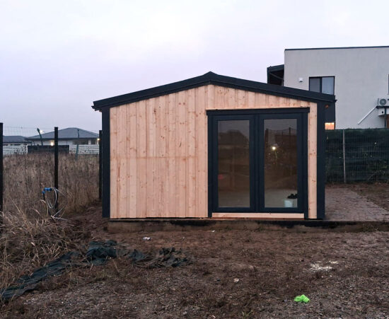 Montaj birou de gradina din lemn, model EMMY de 20 mp, Balotesti, Ilfov