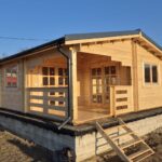 Montaj casa din lemn la cheie, modulara Olivia, 35 mp in Stefanesti Arges