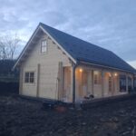 Caianu, Cluj - Montaj casă din lemn modulara, izolată, cu mansarda, Aura, 130 mp