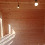 Valcea casa din lemn la cheie, modulara, Pia, 25 mp cu terasa acoperita si o camera