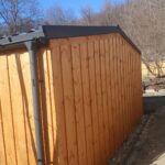 Valcea casa din lemn la cheie, modulara, Pia, 25 mp cu terasa acoperita si o camera