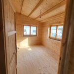 Brasov - Casă din lemn la cheie, izolată, modulară, rezidențială, 75 mp, 3 camere, baie și verandă