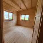 Brasov - Casă din lemn la cheie, izolată, modulară, rezidențială, 75 mp, 3 camere, baie și verandă