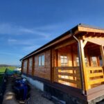 Brasov - Casă din lemn, izolată, modulară, rezidențială, 75 mp, 3 camere, baie și verandă