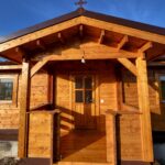 Brasov - Casă din lemn , izolată, modulară, rezidențială, 75 mp, 3 camere, baie și verandă