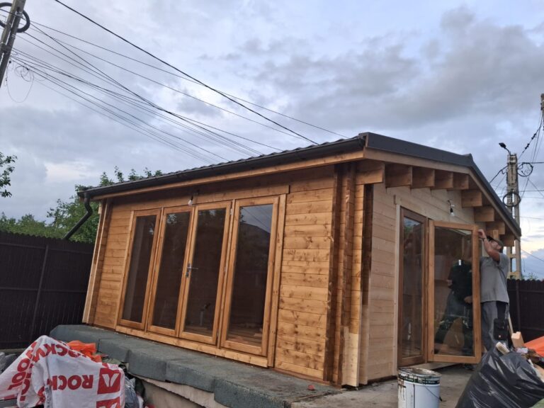 Teleorman - montaj căsuță de grădină din lemn la cheie, modulară, izolata MIA, 30mp