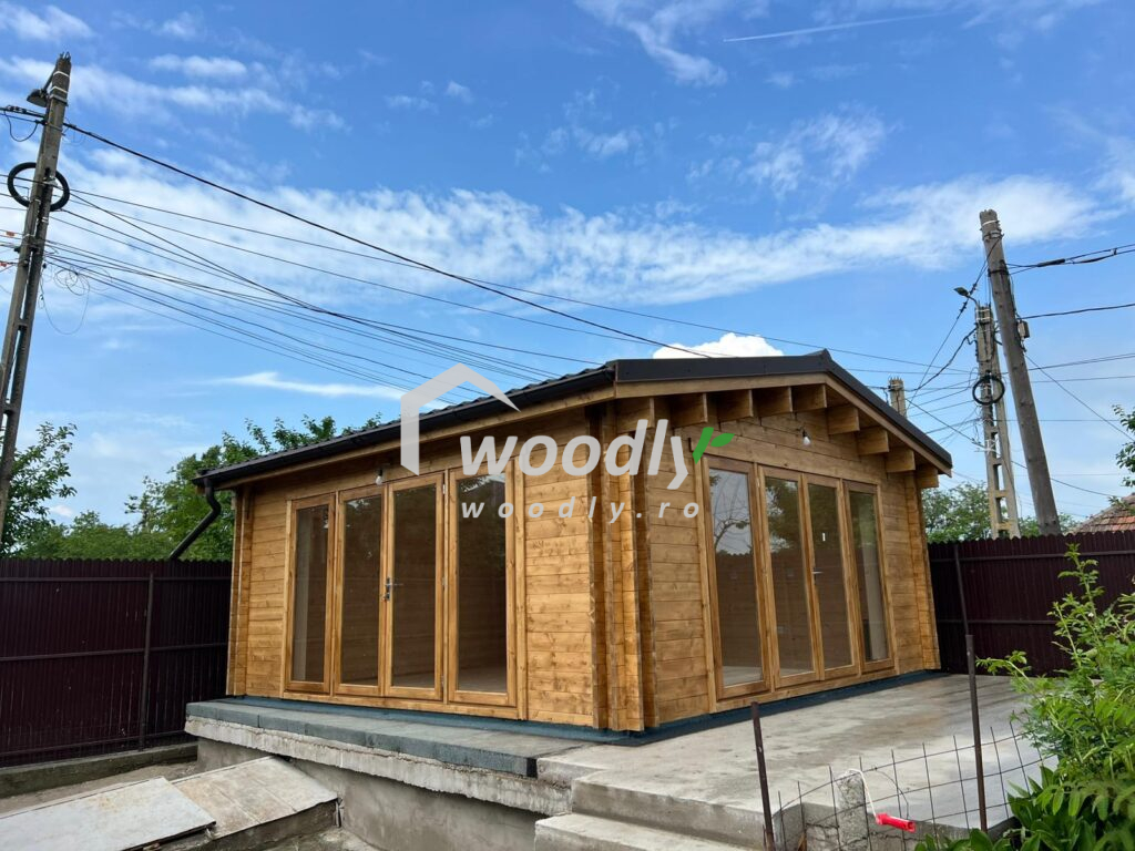 Teleorman - montaj căsuță de grădină din lemn la cheie, modulară, izolata MIA, 30mp