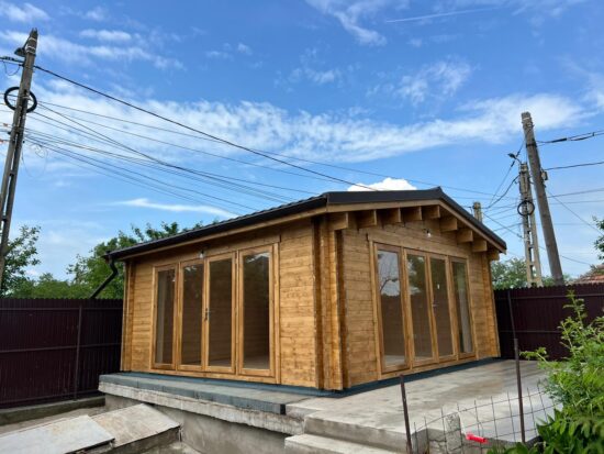 Teleorman - montaj căsuță de grădină din lemn la cheie, modulară, izolata MIA, 30mp