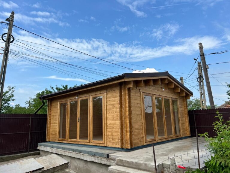 Teleorman - montaj căsuță de grădină din lemn la cheie, modulară, izolata MIA, 30mp