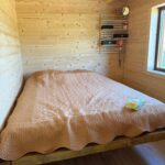 Tulcea-montaj casă din lemn modulară 52mp MIRELA living 2 dormitoare baie terasa acoperita
