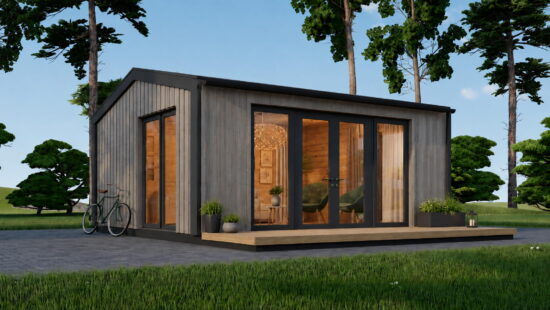 Casa modulara din lemn pin nordic la cheie prefabricata