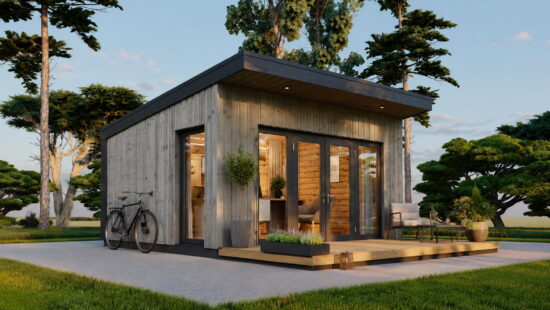 Casa modulara din lemn pin nordic la cheie prefabricata