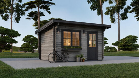 Casa modulara din lemn pin nordic la cheie prefabricata