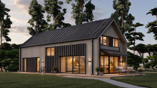 Casa modulara din lemn pin nordic la cheie prefabricata