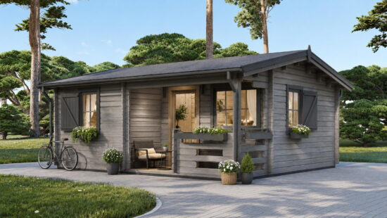 Casa modulara din lemn pin nordic la cheie prefabricata