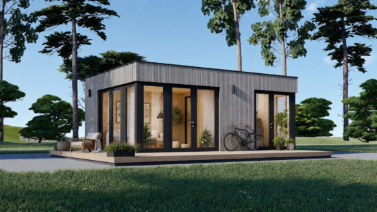 Casa modulara din lemn pin nordic la cheie prefabricata