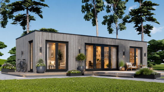 Casa modulara din lemn pin nordic la cheie prefabricata
