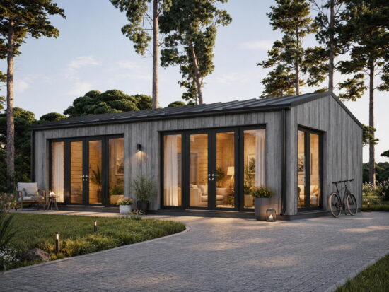 Casa modulara din lemn pin nordic la cheie prefabricata