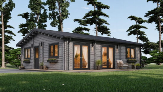 Casa modulara din lemn pin nordic la cheie prefabricata