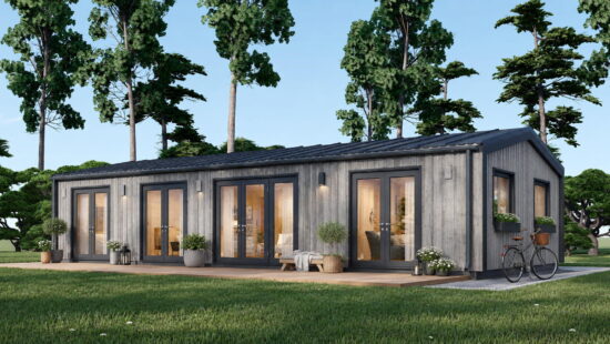 Casa modulara din lemn pin nordic la cheie prefabricata