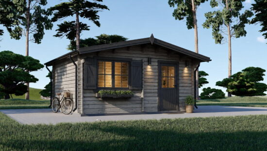 Casa modulara din lemn pin nordic la cheie prefabricata